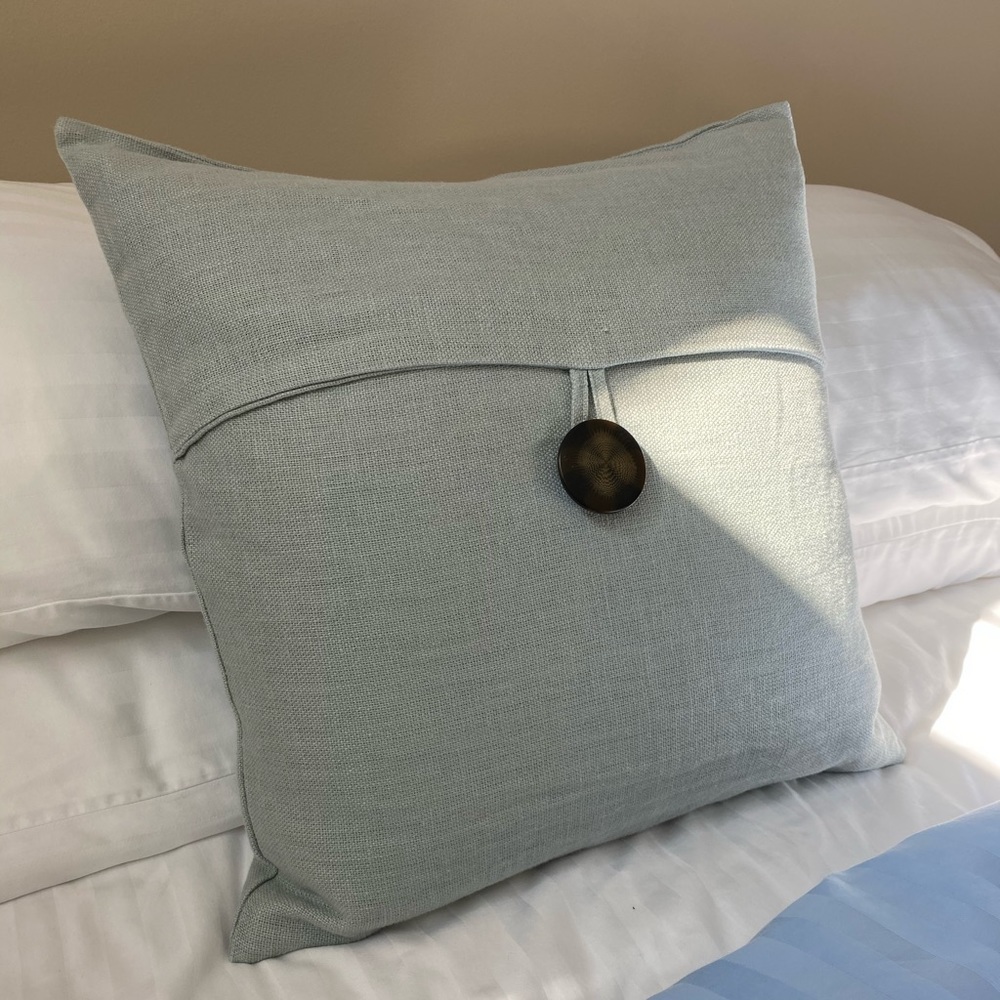 Pottery Barn textured linen throw pillow